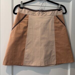 H&M neutral colorblock beige tan mocha brown skirt